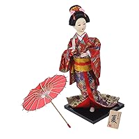 Japanese Geisha Ornaments Japanese Cuisine Doll Traditional Japanese Doll Home Essentials for New Apartment Japanese Centerpieces Decor Geisha Doll Desktop Gifts Cooking Resin Toy
