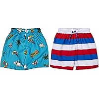 Boys Swim Trunks 2-Pack with UPF 50+ Protection