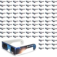 Medical king Solar Eclipse Glasses Approved 2024 CE and ISO Certified Safe Shades for Direct Sun Viewing (100 PACK)
