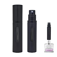 Perfume Travel Refillable Bottle - 5ML Pocket Perfume Atomizer, Travel Perfume Atomizer Refillable Perfume Spray Bottle, Portable Perfume Sprayer for Women and Men (Black)