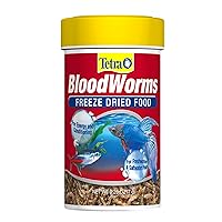 Tetra BloodWorms 0.25 Oz, Freeze-Dried Food for Freshwater and Saltwater Fish, Seafood(Pack of 1)
