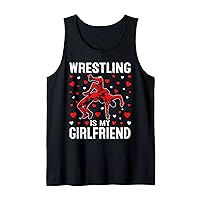 Wrestling Heart Is My Girlfriend Costume Valentine's Day Tank Top