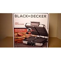 BLACK+DECKER G48TD Waffle Maker, 3-in-1, Silver