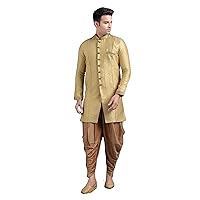 Shreyanvi Jacquard Silk Jodhpuri Indo-Western for Men Indian Royal Designer Groom Wedding Wear Dhoti Patiala Set Sherwani