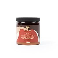 Double Butter Cream - 8 Ounce - Rich Daily Moisturizer - Soft and Shiny Curls and Coils - Repairs Split Ends - Strengthens Hair - Enriched with Pro-Vitamin B5
