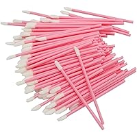 250Pcs Disposable Lip Brushes Wands Lipstick Applicators for Makeup, Pink