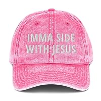 I'mma Side with Jesus Hat (Embroidered Vintage Cotton Twill Cap)