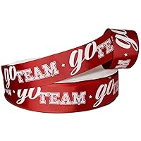 Morex Go Team Ribbon, Double Face Satin, 1-1/2 inch by 100 Yards, Wine