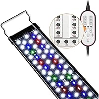 Aquarium Light, 22W 24/7 Lighting Cycle, Sunrise/Daylight/Moonlight Mode and Custom Mode with Expandable Bracket, Adjustable Timer and 7 Color Brightness for 24~30IN Fish Tank