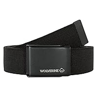 WOLVERINE Men's Performance Stretch Webbing Work Belt, Black (One Size)