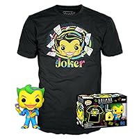 Funko Pop! & Tee: DC - Joker - (BKLT) - Extra Large - (XL) - DC Comics - T-Shirt - Clothes with Collectable Vinyl Figure - Gift Idea - Toys and Short Sleeve Top for Adults Unisex Men and Women