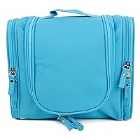 Travel Organizer Kit Hanging Bathroom Storage Cosmetic for Women's Makeup Case Toiletry Bag (Sky Blue)