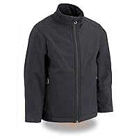 LKY1965 Youth Size Black Waterproof Lightweight Zipper Front Soft Shell Jacket