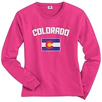 Threadrock Women's Colorado Coloradan Flag Long Sleeve T-Shirt
