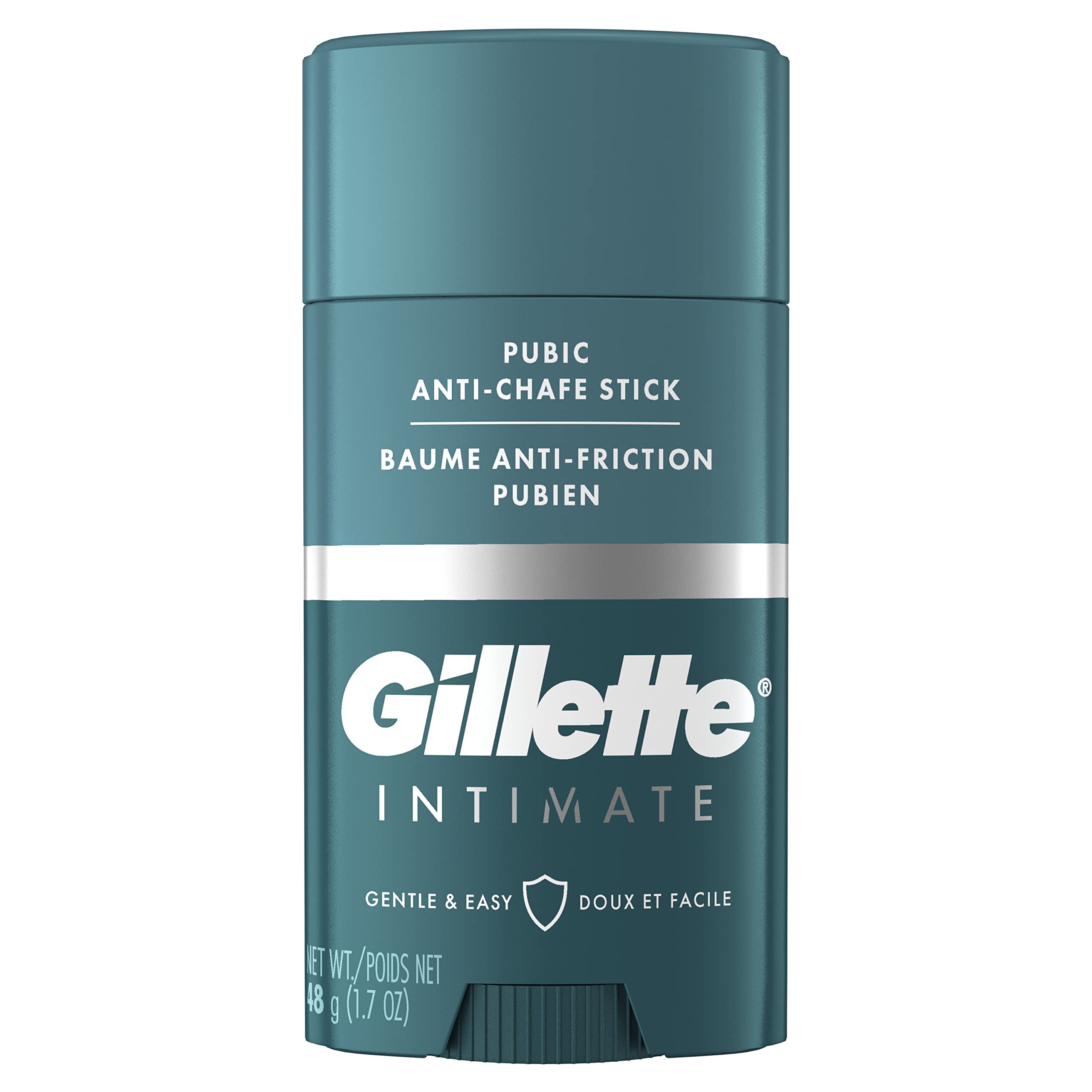 Gillette Intimate Pubic Anti-chafe Stick, Reduces Rubbing and Irritation, Pubic Anti-Chafing For Men, Easy Application, Dermatologist Tested