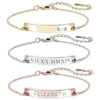 MignonandMignon Best Friend Bracelet Coordinate Jewelry Birthday Gift Bridesmaid Proposal Name Initial Mother's Day - 9BR-D