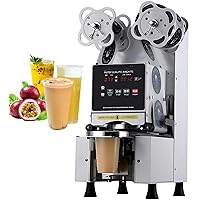Pearl Milk Tea Sealing Machine, Electric Cup Sealing Machine, Fully Automatic Cup Sealer Machine - 400-600 Cups/H, for 90/95mm Pp and Paper Cups,110v-1pc