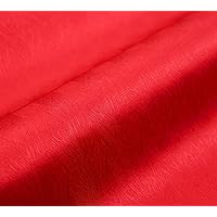 Generic Stretchy Silk Blends Fabric, Herringbone Pattern, Silk Satin, 42.12” Width, Craft By Yard, Color Red
