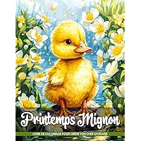 Livre de Coloriage Printemps Mignon (French Edition)