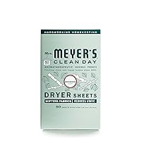 MRS. MEYER'S CLEAN DAY Dryer Sheets, Fabric Softener, Reduces Static, Infused with Essential Oils, Birchwood, 80 Count