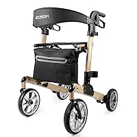 Rollator Walkers with Seat and Brakes Heavy Duty with 10