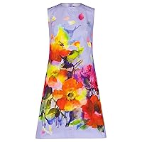 Watercolor Floral Poplin Kelly Dress