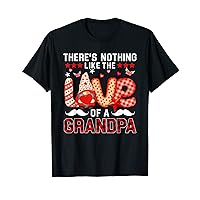 Proud Love Of A Grandpa Costume Gnome Holding Cute Hearts T-Shirt