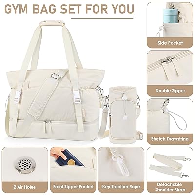 ETRONIK Gym Bag for Women, Yoga Mat Bag with Water