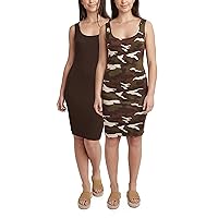 Laundry By Shelli Segal Women's Camo 2 Pack Sleeveless Tank Dress, Large