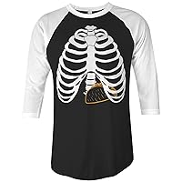 Threadrock Taco Skeleton Rib Cage Halloween Costume Unisex Raglan T-Shirt