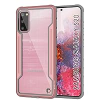 Punkcase Galaxy S20 Case [Armor Stealth Series] Ultra Thin & Protective Military Grade Multilayer Cover W/Aluminum Frame [Clear Back] Ultimate Drop Protection for Your S20 (6.2