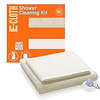 E-Cloth Microfiber Cleaning Cloth Shower Kit - Microfiber Cloths for Cleaning Bathrooms - Washable, Reuseable Cleaning Cloths with 100 Wash Guarantee - 1 Pack