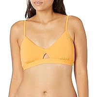 Seafolly Women's Active Hybrid Bralette Bikini Top Swimsuit with Center Keyhole Detail