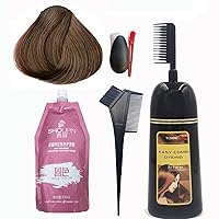 Bundle Sales Of Chestnut Brown Hair Dye Shampoo And Hair Color Treatment Mask