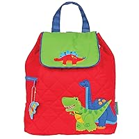 Stephen Joseph Kids' Unisex Toddler Back to School, Quilted Backpack, Dino Red, One Size