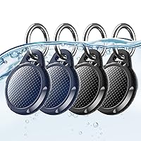 Waterproof Case for Airtag, 4 Pack Air tag Keychain Holder Compatible with Apple AirTags, Durable Protective Case with Keyring/Strap for Luggage, Backpack, Dog Collar, Black/Pacific Blue