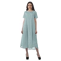 Short Sleeve Tunic Womens Cocktail Cotton Flex Printed Dresses