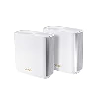 ZenWiFi AX6600 Tri-Band Mesh WiFi 6 System (XT8 2PK) - Whole Home Coverage up to 5500 sq.ft & 6+ rooms, AiMesh, Included Lifetime Internet Security, Easy Setup, 3 SSID, Parental Control, White