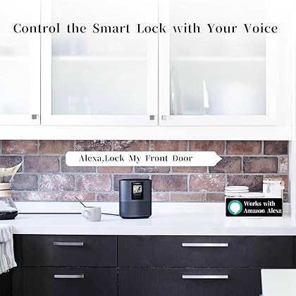 Smart Lock SMONET Keyless Entry Door Lock - Remote Lock/Unlock, Voice Control, Touchscreen Keypad Deadbolt, Bluetooth Connectivity, Code Access, Easy Installation for Home and Office Security