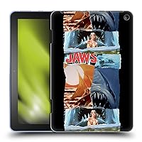 Head Case Designs Officially Licensed Jaws Collage Art Graphics Soft Gel Case Compatible with Fire HD 8/Fire HD 8 Plus 2020
