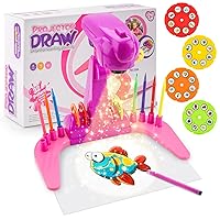 Kids Drawing Projector, Tracing and Drawing Projector Toys,Kids Smart Projector with 32cartoon patters and 12color Brushes for Children Learn to Draw and Sketch(Purple)