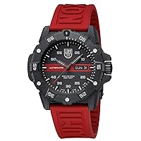 Luminox Master Carbon Seal Automatic 3860 Series Watch | 45mm Black|Red | 20ATM