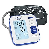 Blood Pressure Monitor Upper Arm, LOVIA Accurate Automatic Digital BP Machine for Home Use & Pulse Rate Monitoring Meter with Cuff 22-40cm, 2×120 Sets Memory