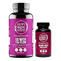 Happy Healthy Hippie Go with The Flow Hormone Balance Supplement (180ct) & Beetroot Capsules (60ct)