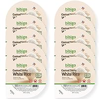 Bibigo Restaurant-Style Cooked Sticky White Rice, 7.4-ounce Bowls (Pack of 10)