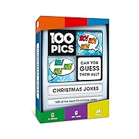 100 PICS Christmas Jokes Family Game - Secret Santa Stocking Stuffer and Travel Card Games