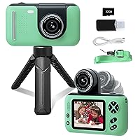Toddler Cameras, Kids Camera for Boys, Kid Camera Digital,Video Camera for Kids Age 6-8 1080P Dual Lens 2.4 Inch with 32G TF Card Christmas Birthday Gifts Toys for Kids 6 7 8 9 Years Old