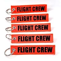 FLIGHT CREW - Neon Orange/black - 5pcs Key Chains