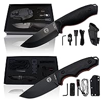 Holtzman's Gorilla Survival 1095 Bushcraft Knife Gift Set and Neck Knife Kit Bundle