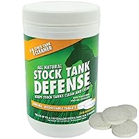 Airmax Stock Tank Defense, Livestock Water Trough Cleaner, Clean Drinking Tanks for Horse, Cattle, Goat & Chicken, Safe & Easy-to-Use Cleaning Tablet Treatment for Farming & Agricultural Use, 24 Tabs